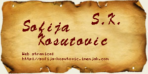 Sofija Košutović vizit kartica